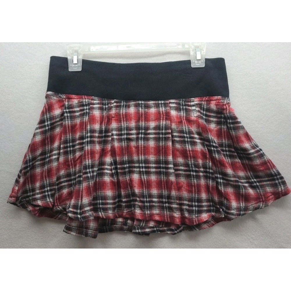 Squeeze Jeans VTG Y2K Plaid Flannel Mini Skirt School Girl Grunge Whimsigoth  Lg